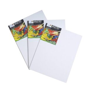 brustro artists (14 x 18 inch) 100% cotton canvas board, medium grain, 4 mm thickness, pack of 3, suitable for oil and acrylic paintings
