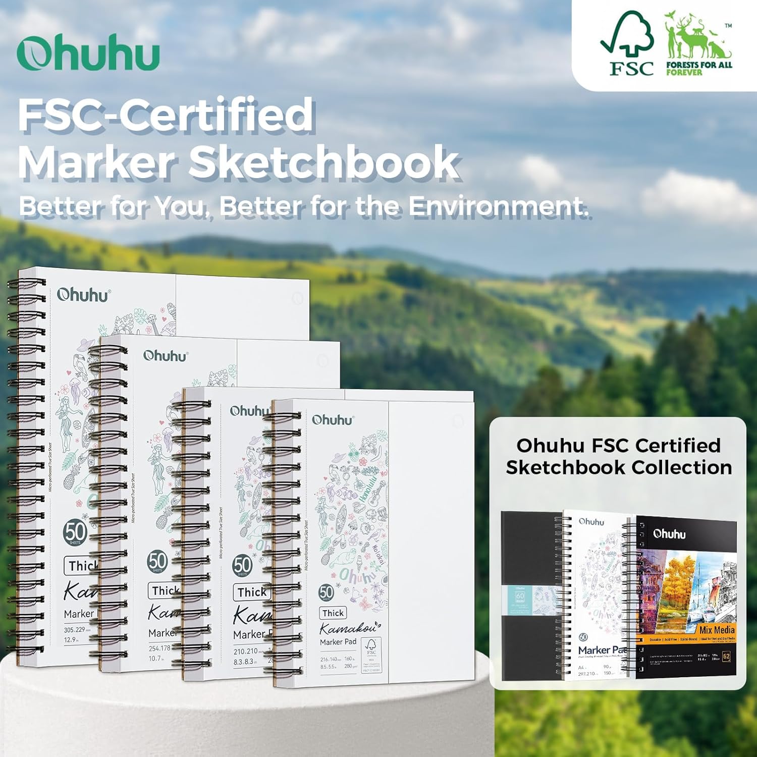ohuhu bleedproof marker pad – premium drawing paper for alcohol markers ohuhu bleedproof marker pad – premium drawing paper for alcohol markers