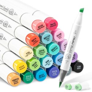 ohuhu dual tip brush marker set