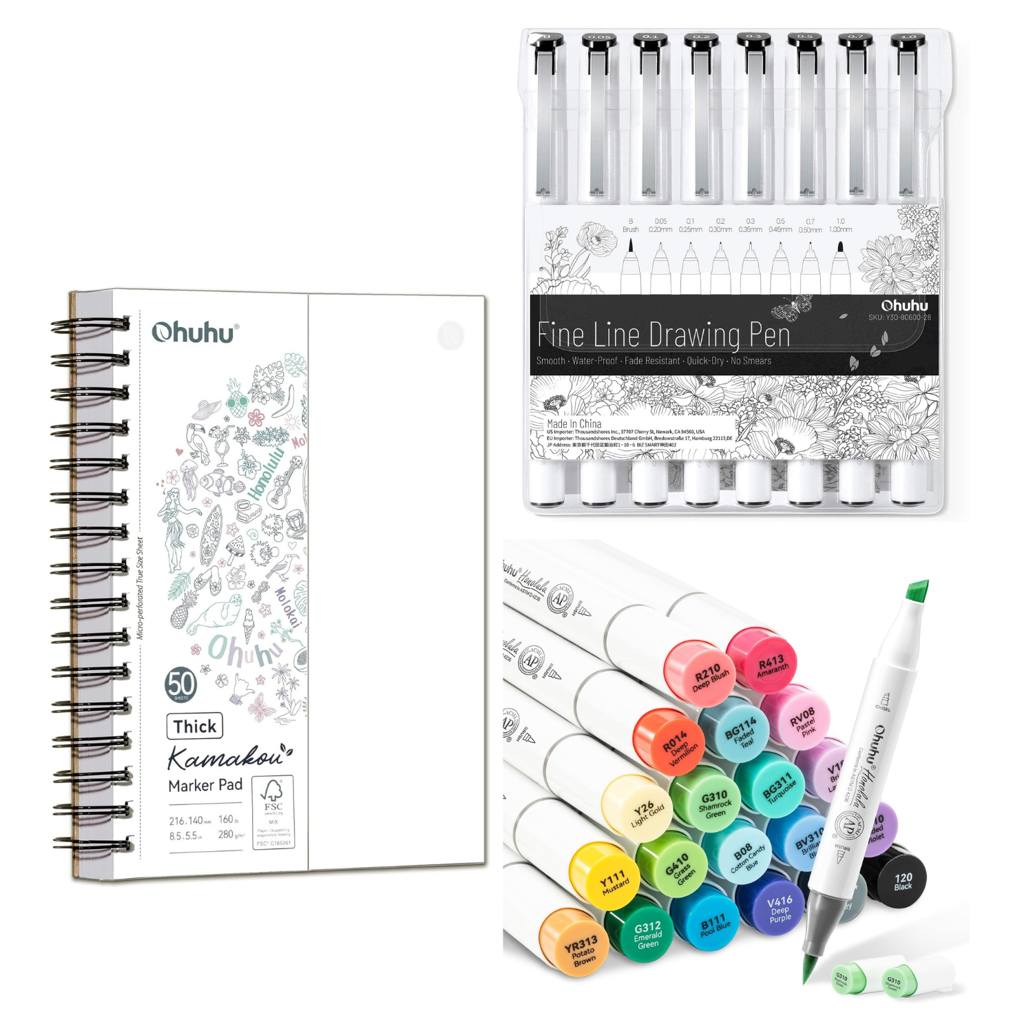 ohuhu creative sketching essentials kit ohuhu creative sketching essentials kit